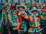 CARNAVAL A VENISE- 1994 Mosa�que, 109x90 cm. Coll. priv�e Br�sil.jpg