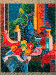 NATURE MORTE AU VASE ET A LA PASTEQUE- 1988 Mosa&iuml;que, 140x80 cm. Coll. priv&eacute;e.jpg