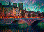 PARIS CREPUSCULE- 1994 Huile sur toile, 81x60 cm. coll. priv&eacute;e.jpg