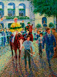 DEFILE A LONGCHAMP - 1982 Huile sur toile, 65x54 cm. Coll. priv&eacute;e.jpg