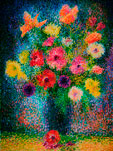 BOUQUET DE FLEURS - 1986 Huile sur toile, 81x60 cm. Coll. priv&eacute;e.jpg