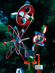 LE CYCLOTRON- Maquette 1989 Sculpture en acier de 16 m de haut install� devant le centre anti-canc�reux � Nice.D�truite dans l'incendie de 1999 au Vesinet.jpg